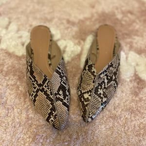 ZARA Animal Print Flat Mule